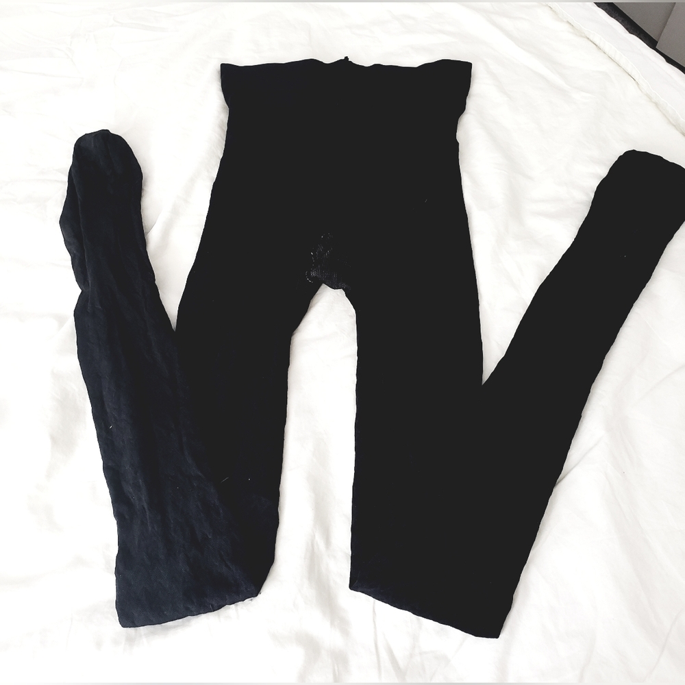 George Black Pattern Control Top Tights